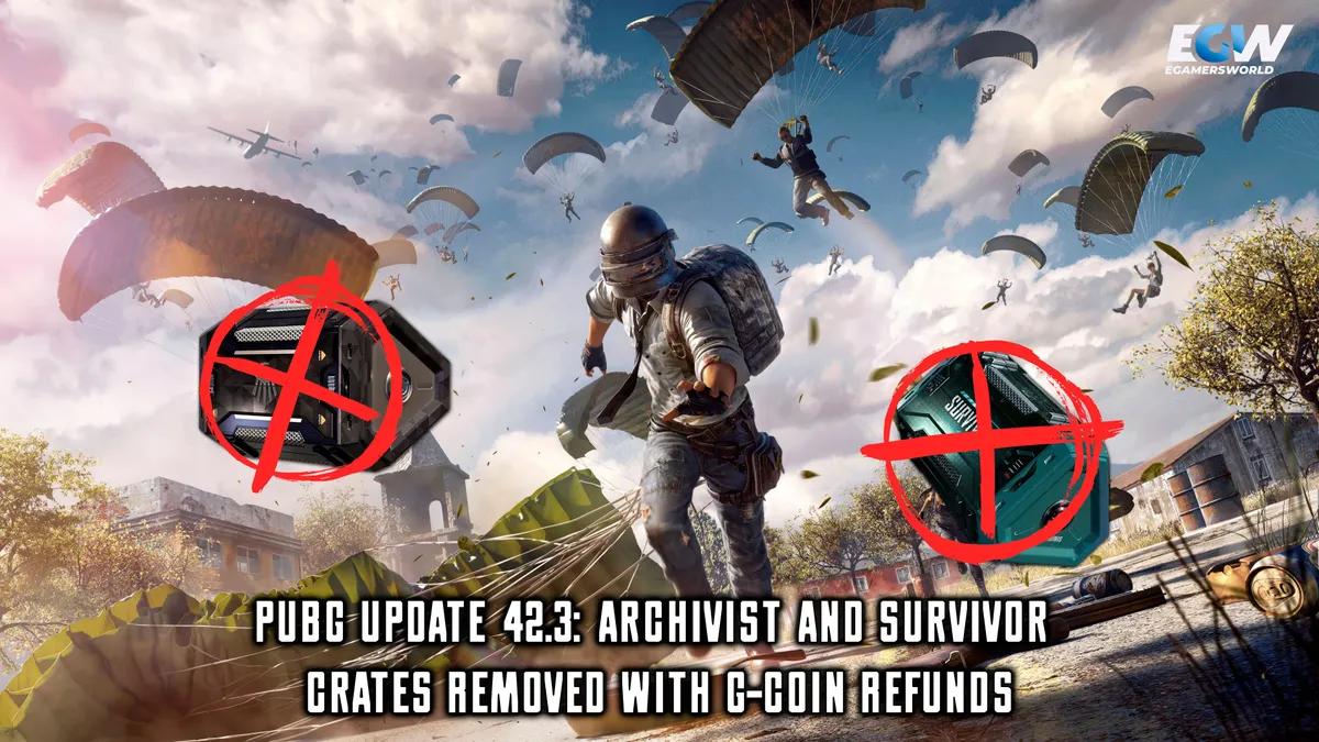 PUBG-oppdatering 42.3: «Archivist»- og «Survivor»-kasser fjernet, med refusjon av G-Coin