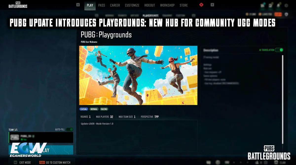 PUBG-oppdatering introduserer «Playgrounds»: Et nytt samlingspunkt for brukergenererte spillmoduser