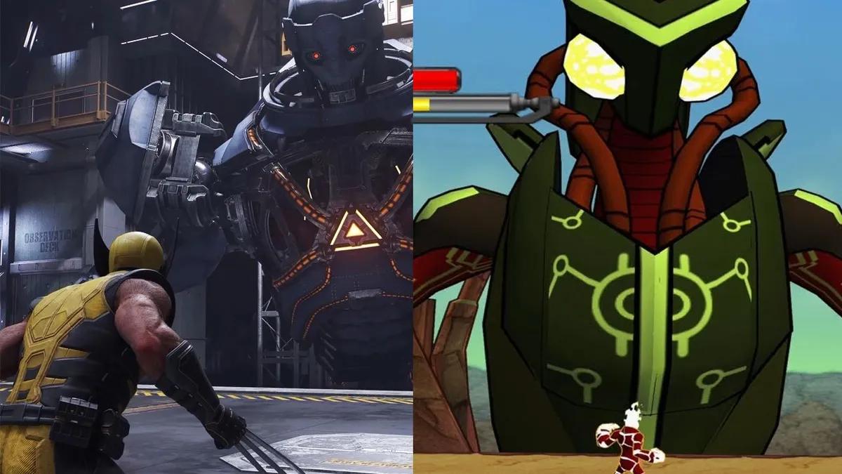 Kampen mot Sentinel i Marvels «Wolverine» minner sterkt om spillet «Ben 10» på PlayStation 2