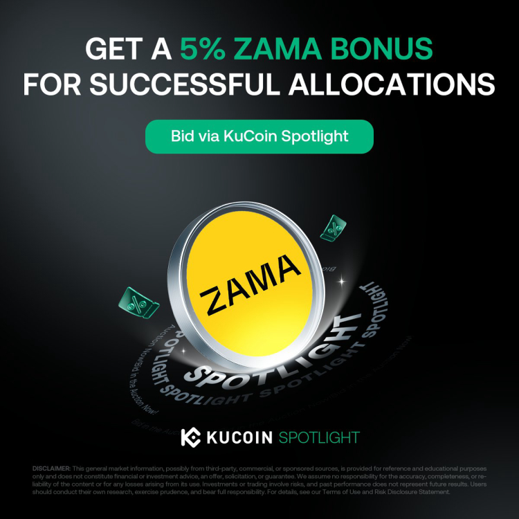 $ZAMA Token Auction from Zama Now Available on KuCoin 1